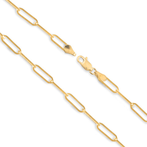 9ct Yellow Gold - Paperclip - Necklace Chain