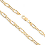 9ct Yellow Gold - Industrial Paperclip - Chain Extender