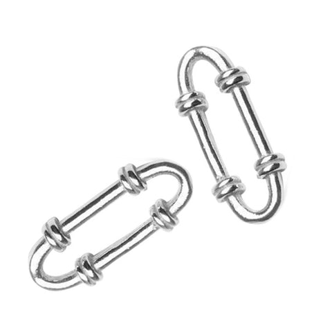 925 Sterling Silver - Paperclip Connector Charm