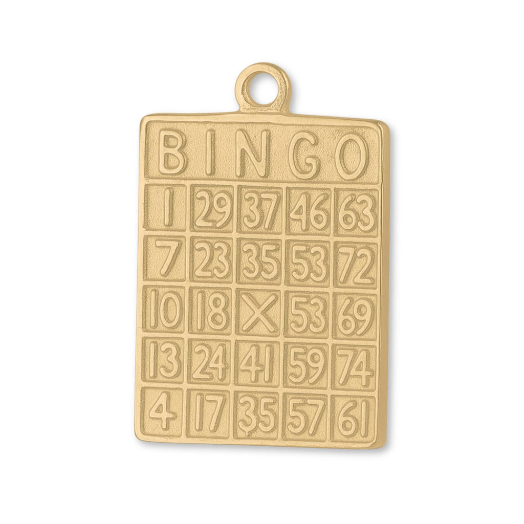 14ct Gold Plated - Bingo Card Charm