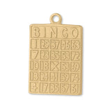 14ct Gold Plated - Bingo Card Charm