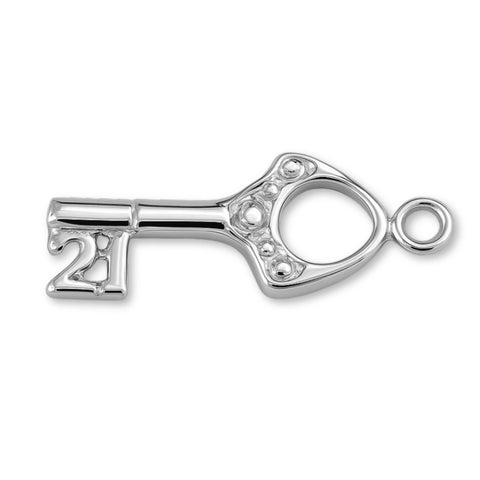 950 Platinum - 21 Treasure Box Key Charm