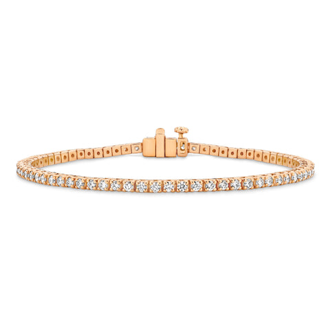 9ct Rose Gold - 2ct VS+ Diamond - Tennis Bracelet