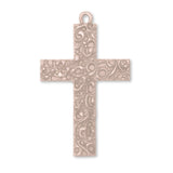 9ct Rose Gold - Scrollwork Crucifix Charm