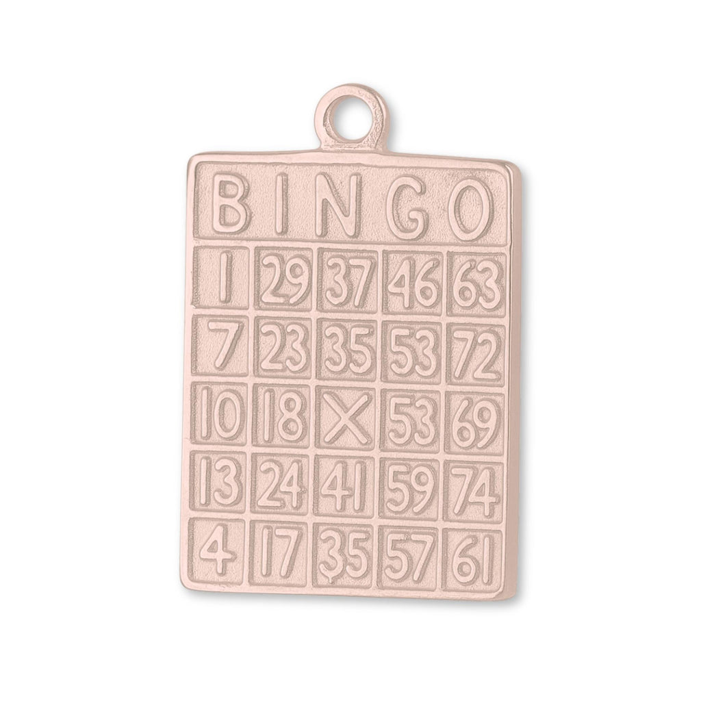 18ct Rose Gold - Bingo Card Charm