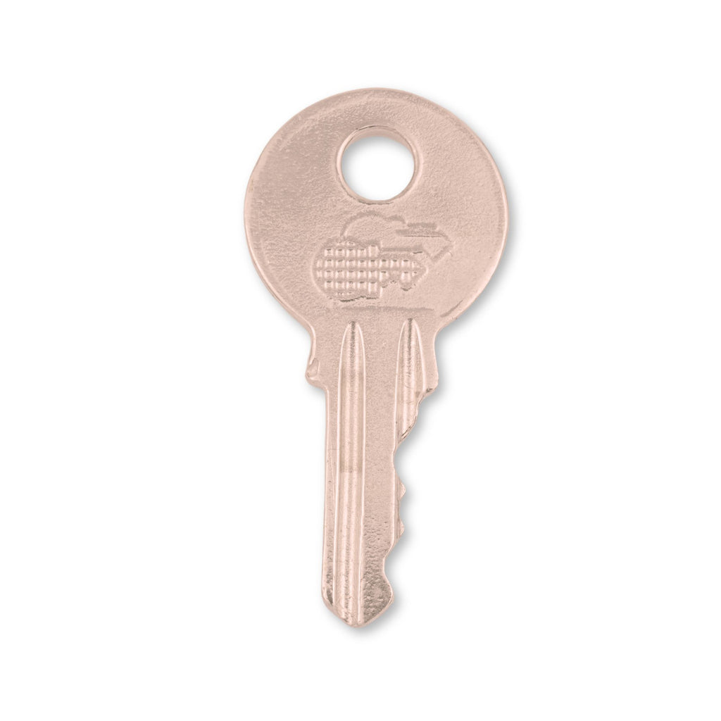 9ct Rose Gold - Crest House Key Charm