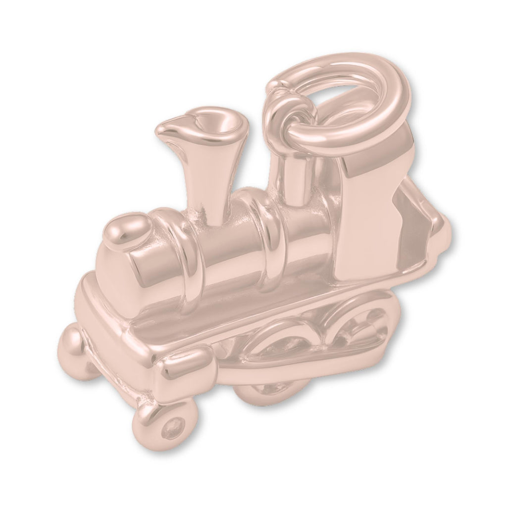 18ct Rose Gold - Steam Train Charm