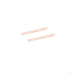 14ct Rose Gold - Single Notch Earring Posts