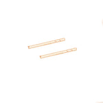 18ct Rose Gold - Double Notch Earring Posts