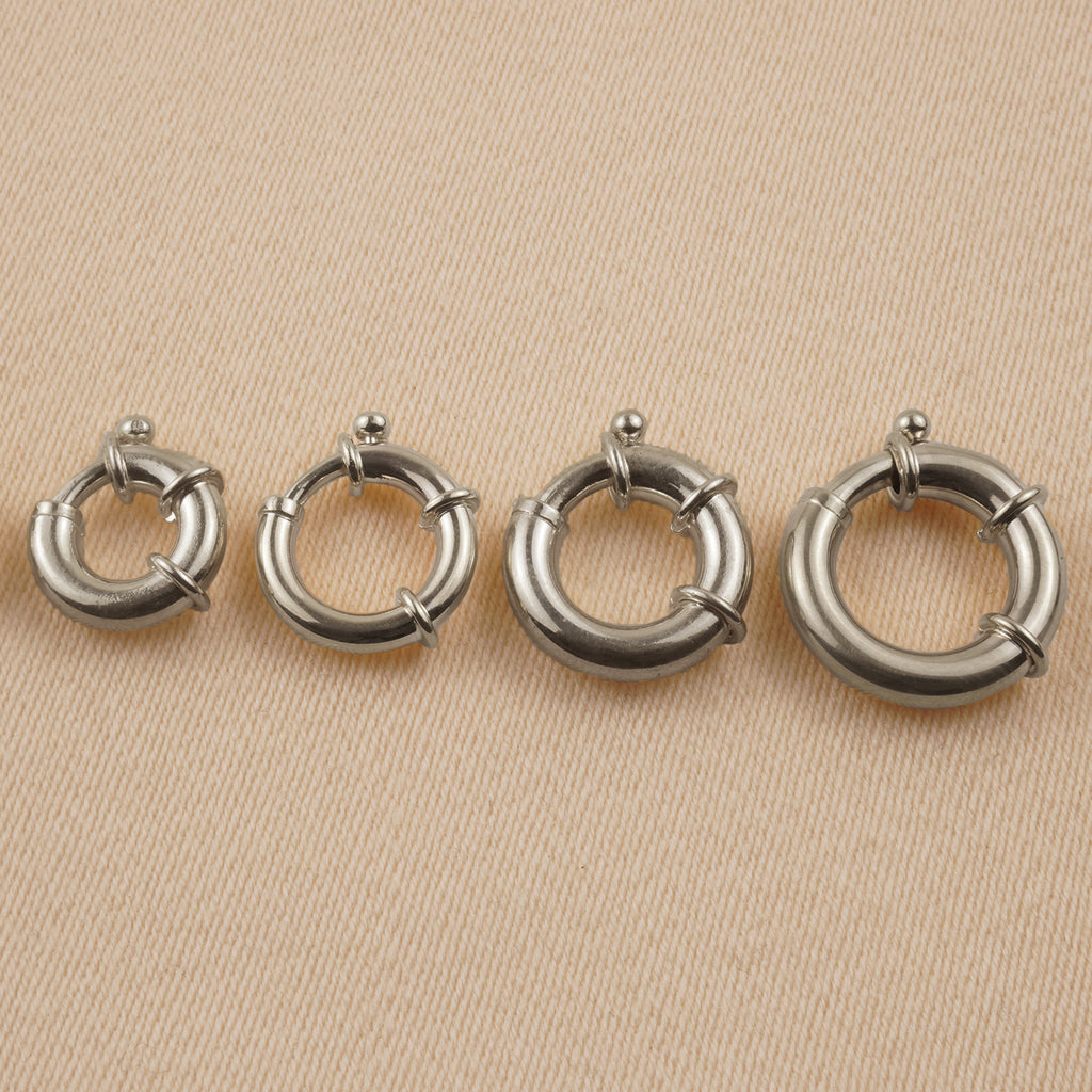 Sterling Silver Lrg Spring Ring Clasps | Jewellery Making – Ore Metals
