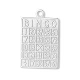 925 Sterling Silver - Bingo Card Charm