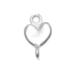 925 Sterling Silver - Sml Heart Connector Charm