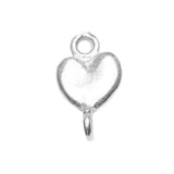 925 Sterling Silver - Sml Heart Connector Charm