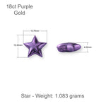 18ct Purple Gold - Star Cabochon