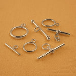 925 Sterling Silver - Round Toggle Clasp