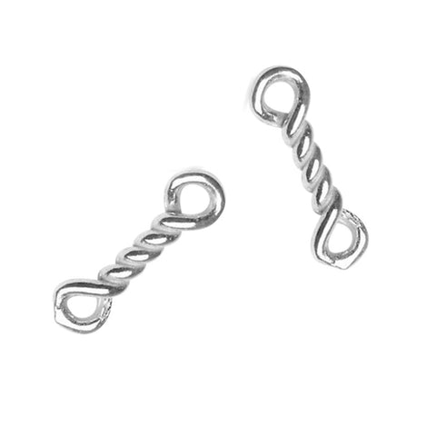 925 Sterling Silver - Twist Connector Charm