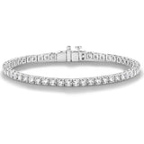 18ct White Gold - 5ct VS+ Diamond - Tennis Bracelet