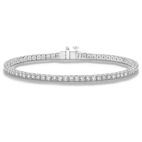 18ct White Gold - 3ct VS+ Diamond - Tennis Bracelet