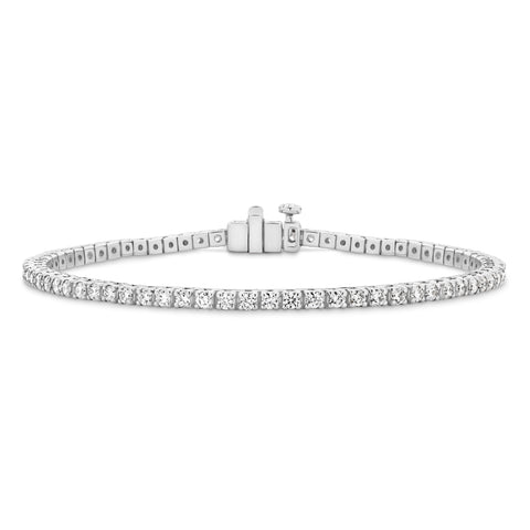 9ct White Gold - 2ct VS+ Diamond - Tennis Bracelet