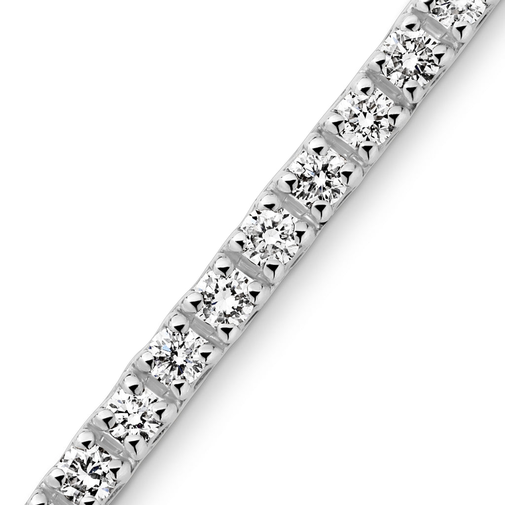 9ct White Gold - 2ct VS+ Diamond - Tennis Bracelet