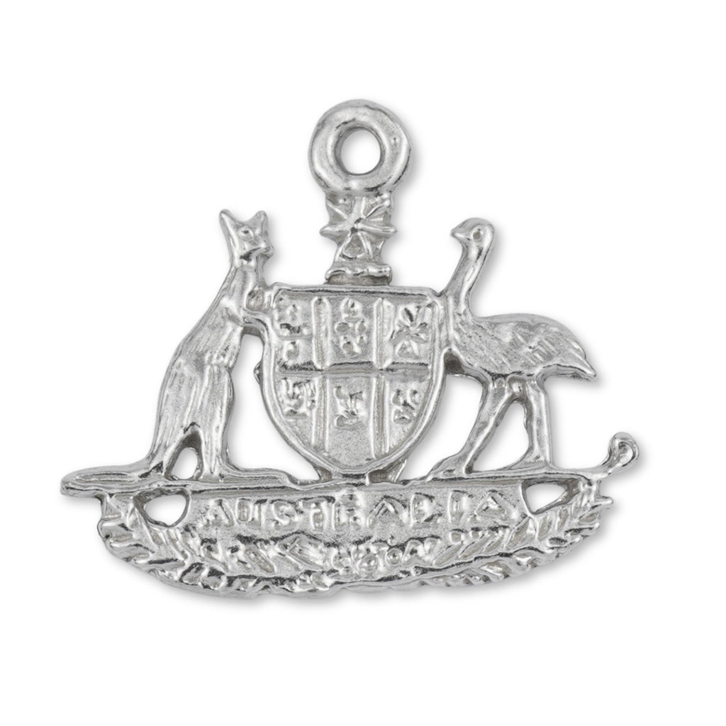 18ct White Gold - Australian Coat of Arms Charm