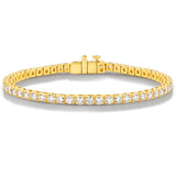 18ct Yellow Gold - 5ct VS+ Diamond - Tennis Bracelet