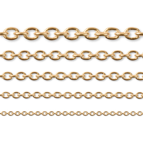9ct Yellow Gold - Cable - Chain Roll