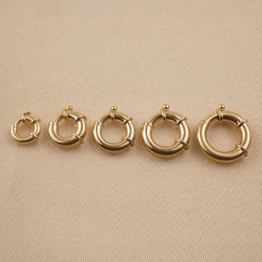 Spring Type Gold 9ct Yellow Gold - Large Spring Ring