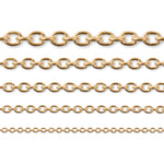 9ct Yellow Gold - Cable - Necklace Chain