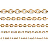 9ct Yellow Gold - Cable - Necklace Chain