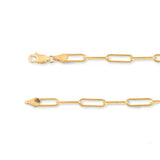 9ct Yellow Gold - Paperclip - Bracelet Chain