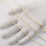 9ct Yellow Gold - Paperclip Figaro - Necklace Chain