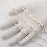 9ct Yellow Gold - Paperclip Figaro - Bracelet Chain