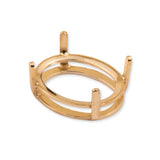 9ct Yellow Gold - Oval Basket Setting