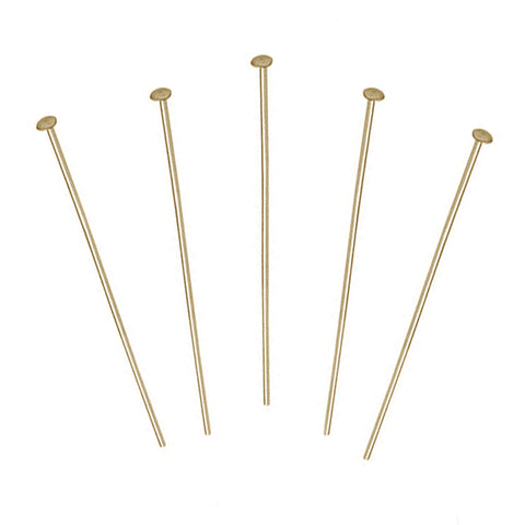 14ct Yellow Gold - Flat Head Pins