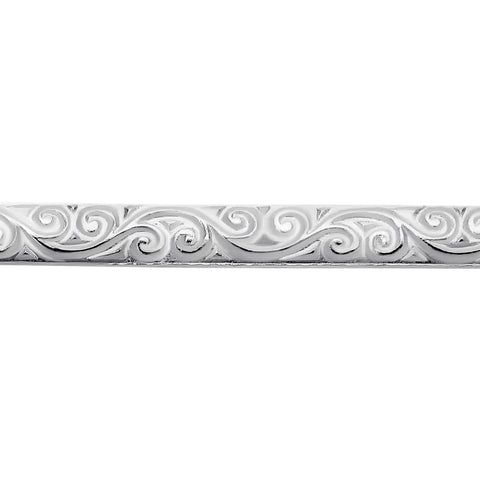 925 Sterling Silver - Pattern "J" - Embossed Strip