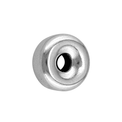 925er Sterlingsilber – runde Donut-Perlen