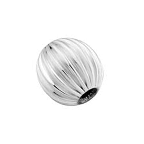 925 Sterling Silver - Round Corrugated Beads