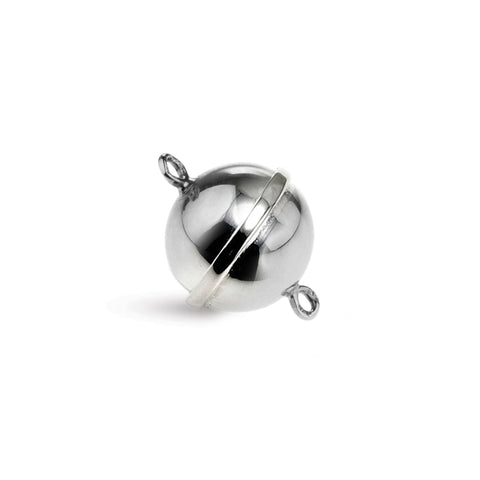 9ct White Gold - Ball Magnetic Clasp