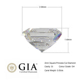 2mm SI Square - Princess Cut Diamonds