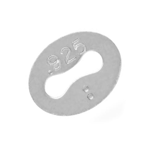925 Sterling Silver - Connecter Hallmark Tag