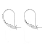 925 Sterling Silver - Pearl Cup Continental Clips