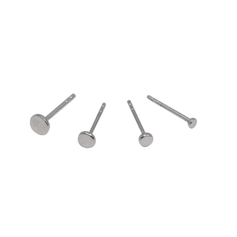 925 Sterling Silver - Flat Disc Earring Posts