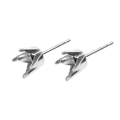 925 Sterling Silver - Round Pre Cut Claw - Earring Settings
