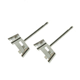 18ct White Gold - Princess Cut - Earring Settings