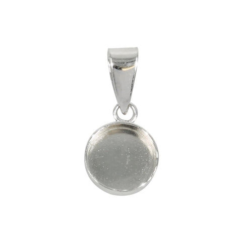 925 Sterling Silver - Round Bezel Cup Pendant Settings