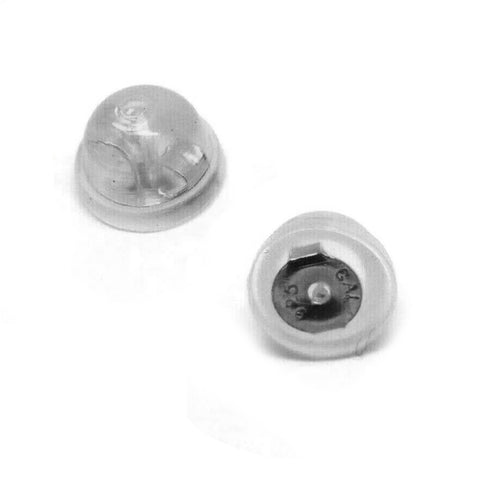 925 Sterling Silver - Silicone Dome Earring Backs